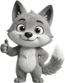 Wolfie waving